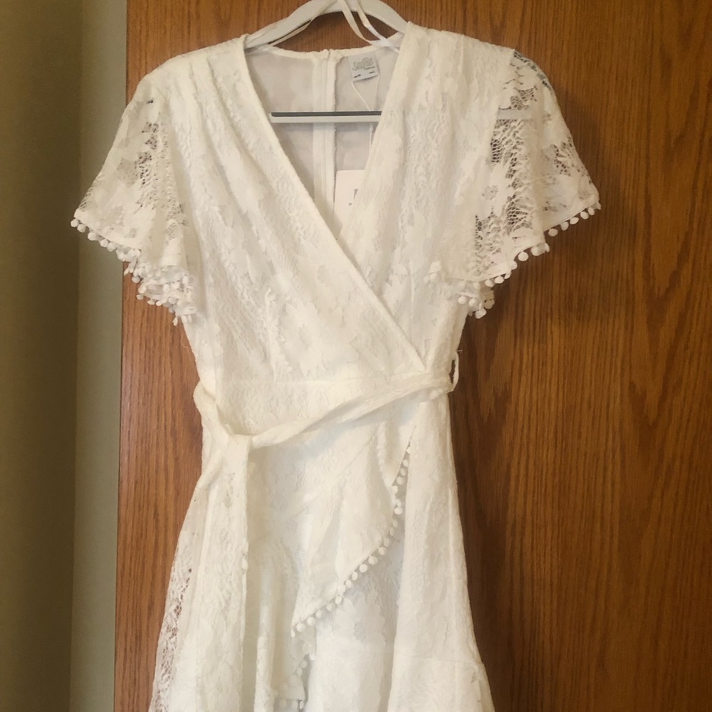 White Graduation or Bridal Shower Dress. Brand new with tags- never worn.